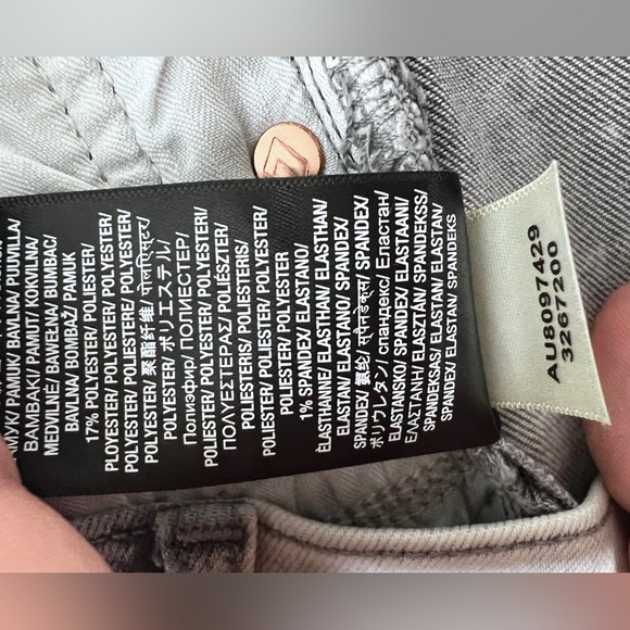 7 for all Mankind Smoke Print Jeans in Dusty Gray Jeans Women’s Sz 34 - Picture 6 of 14